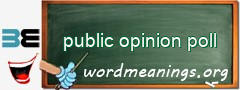 WordMeaning blackboard for public opinion poll